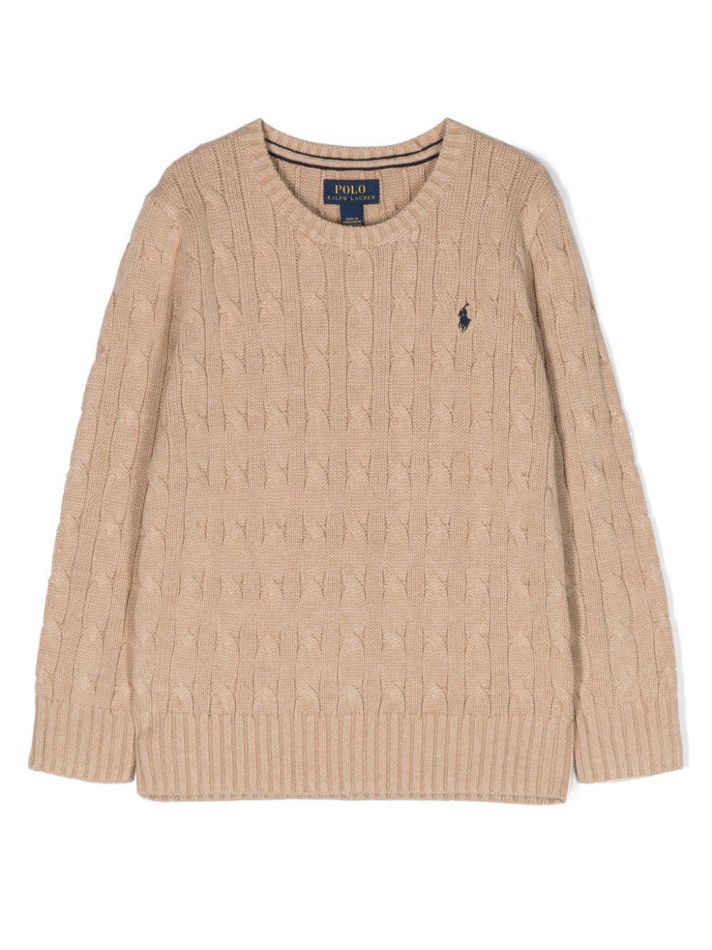 Ralph Lauren Kids Polo Pony cable-knit jumper - Neutrals von Ralph Lauren Kids