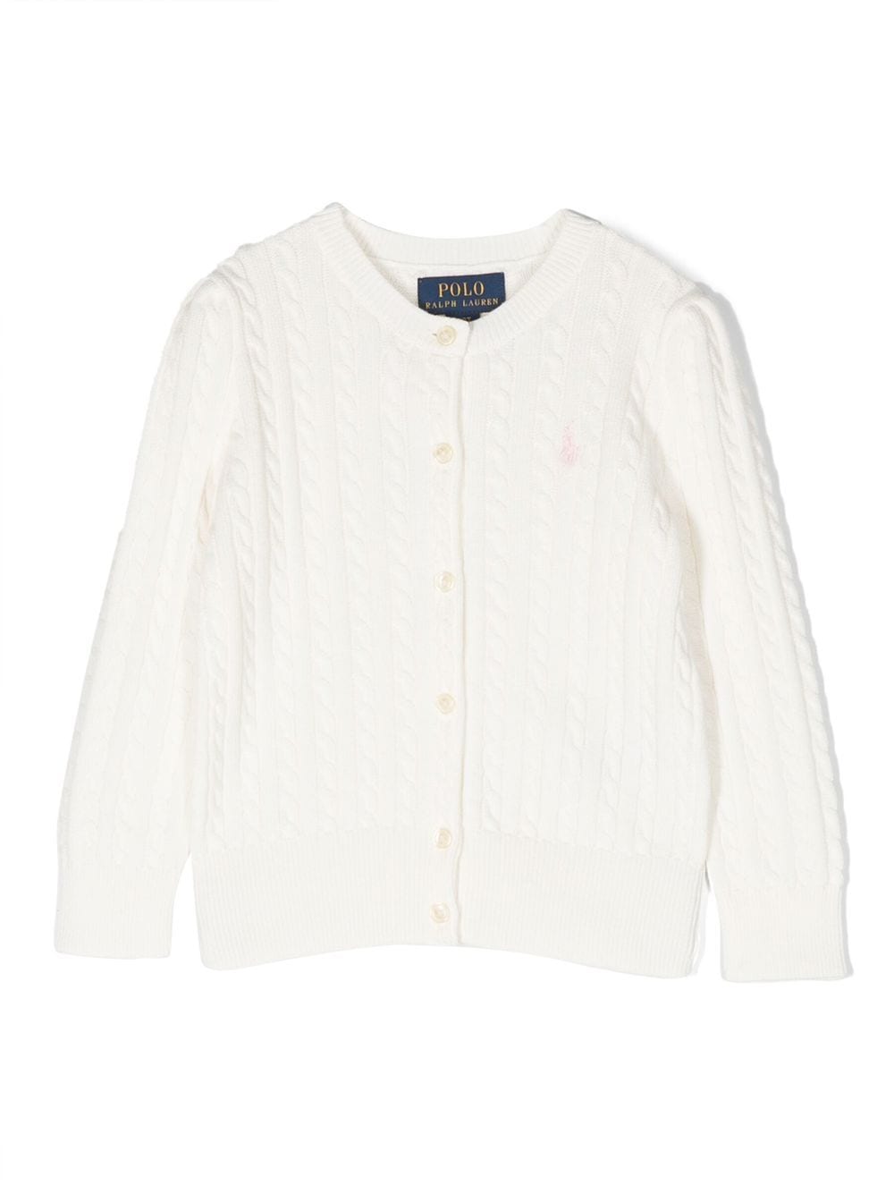 POLO RALPH LAUREN KIDS Polo Pony cotton cardigan - White von POLO RALPH LAUREN KIDS