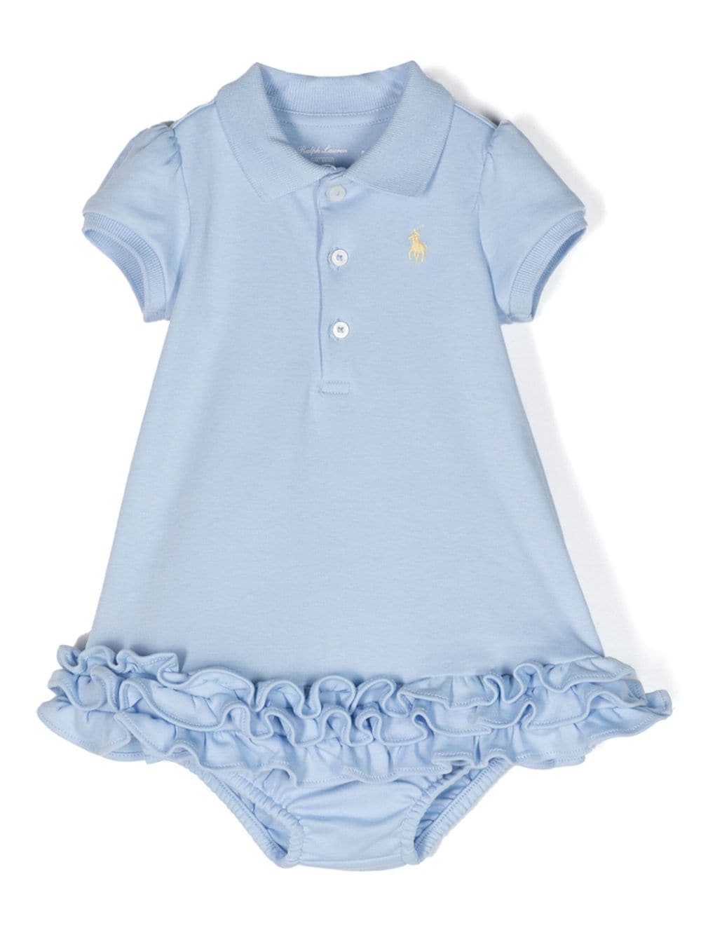 POLO RALPH LAUREN KIDS Polo Pony cotton dress set - Blue von POLO RALPH LAUREN KIDS