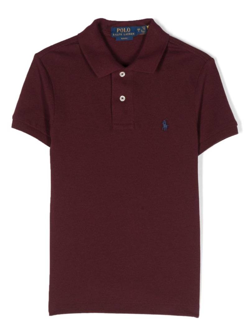 Ralph Lauren Kids Polo Pony cotton polo shirt - Red von Ralph Lauren Kids