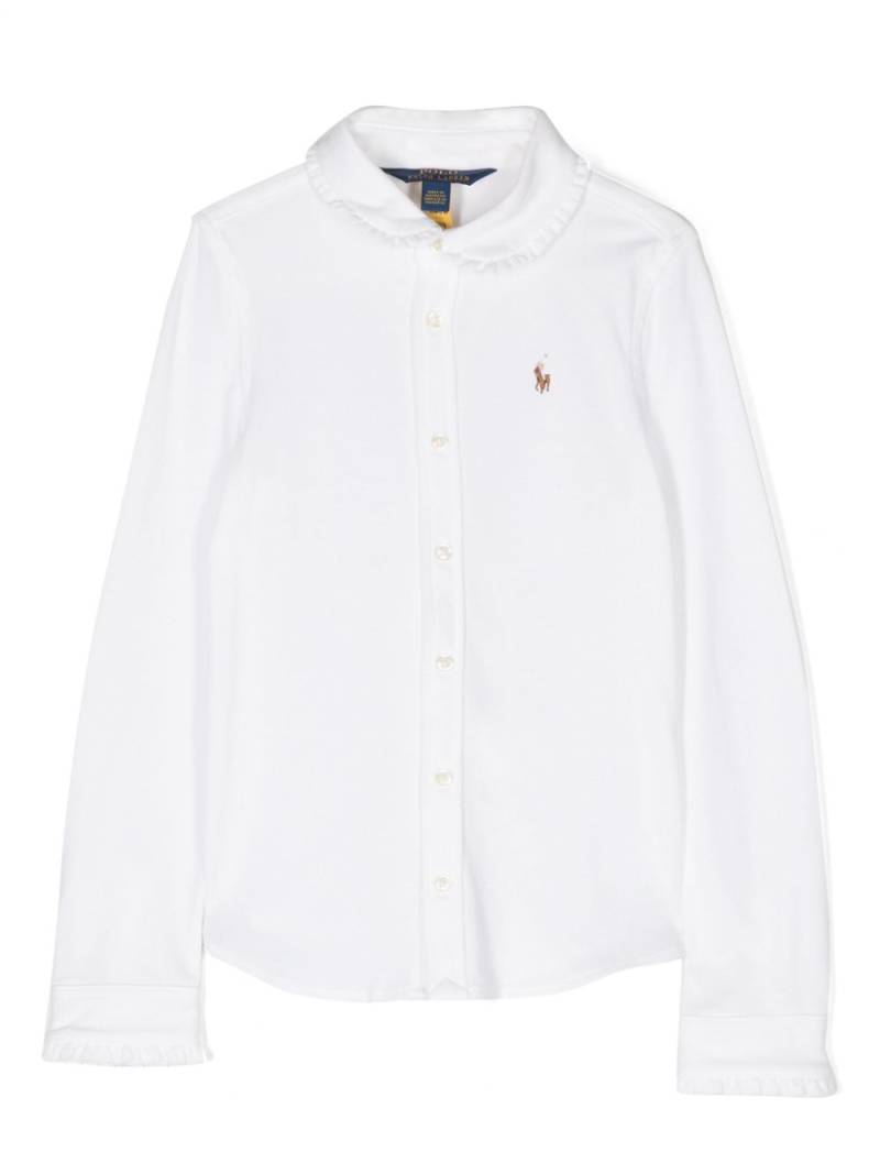 POLO RALPH LAUREN KIDS Polo Pony cotton shirt - White von POLO RALPH LAUREN KIDS