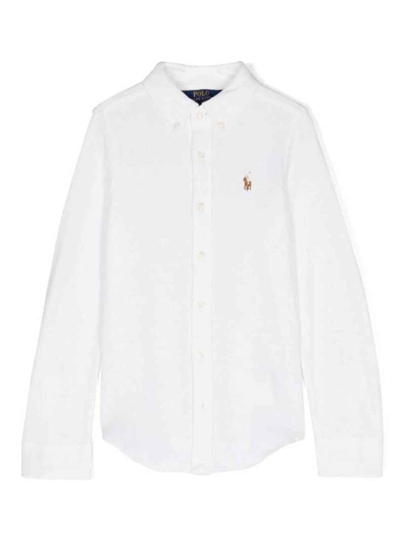 Ralph Lauren Kids Polo Pony cotton shirt - White von Ralph Lauren Kids