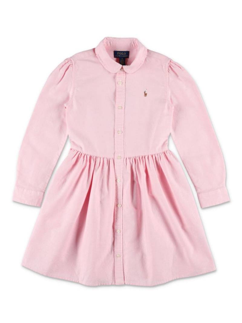 Ralph Lauren Kids Polo Pony cotton shirt dress - Pink von Ralph Lauren Kids