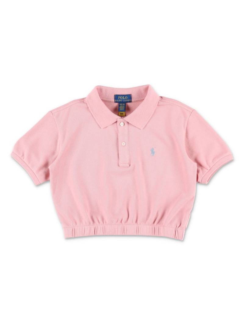 Ralph Lauren Kids Polo Pony cropped polo shirt - Pink von Ralph Lauren Kids