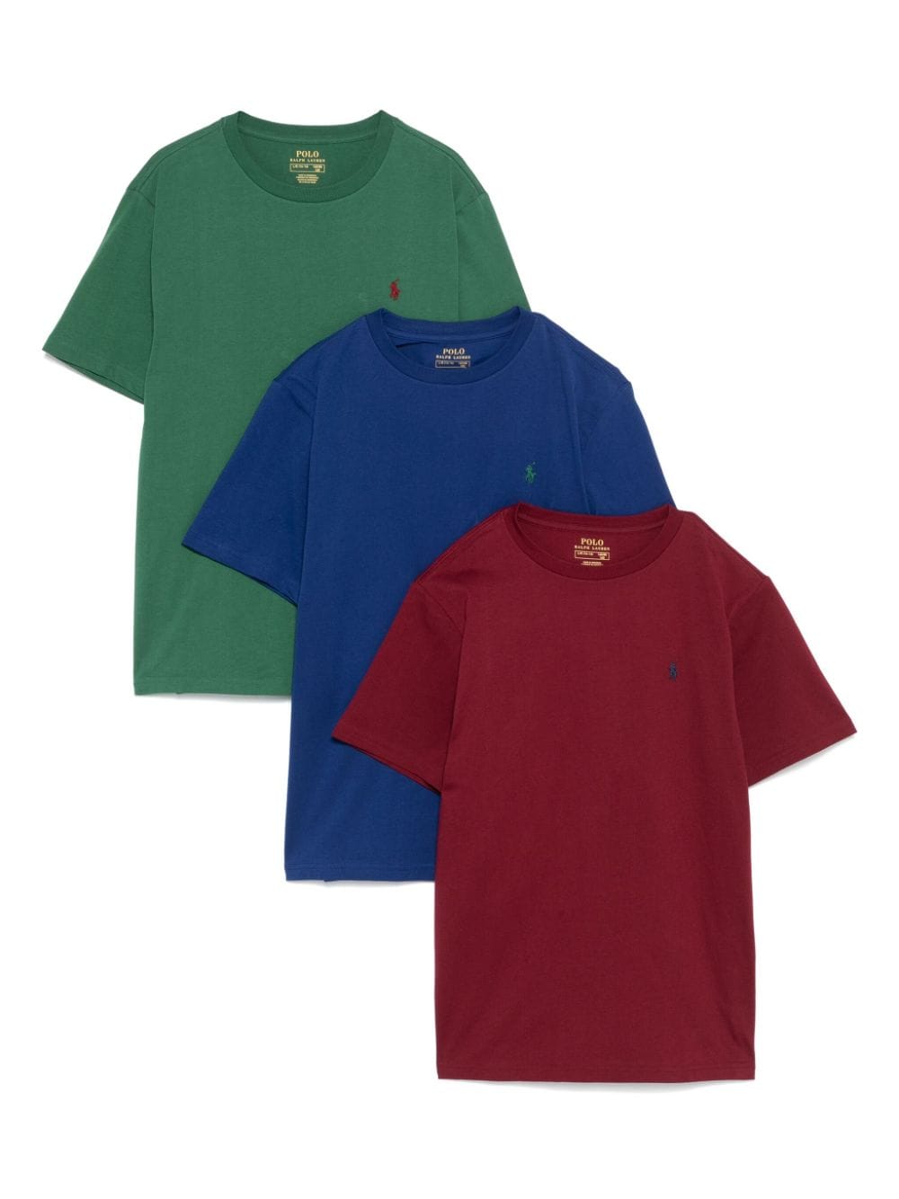 POLO RALPH LAUREN KIDS Polo Pony-embroidered T-shirt (pack of three) - Green von POLO RALPH LAUREN KIDS