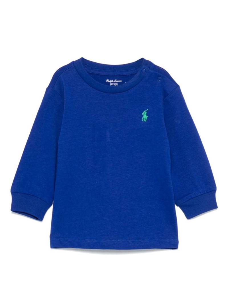 Ralph Lauren Kids Polo Pony-embroidered T-shirt - Blue von Ralph Lauren Kids