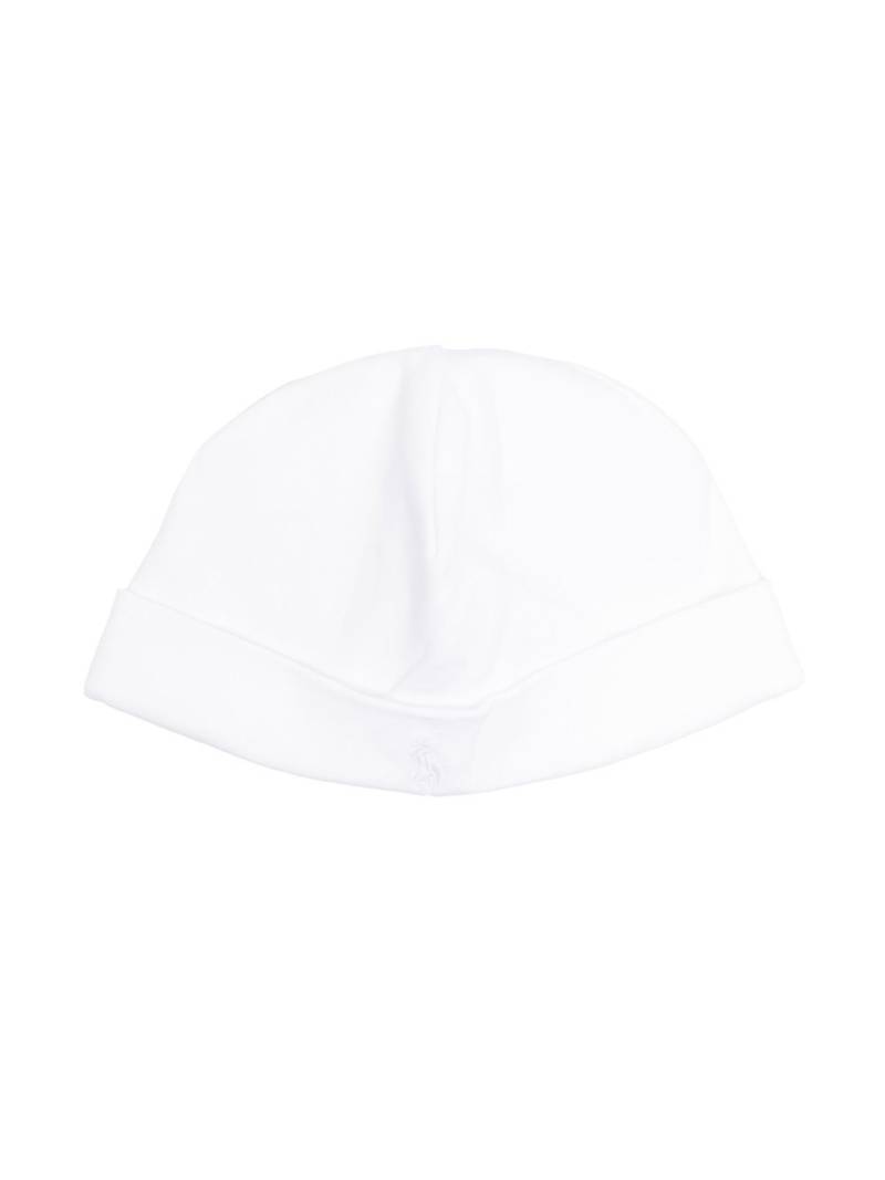 POLO RALPH LAUREN KIDS Polo Pony-embroidered beanie - White von POLO RALPH LAUREN KIDS