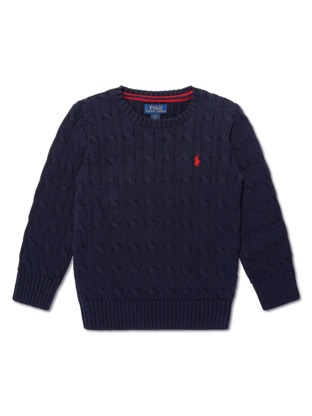 POLO RALPH LAUREN KIDS Polo Pony-embroidered cable-knit jumper - Blue von POLO RALPH LAUREN KIDS