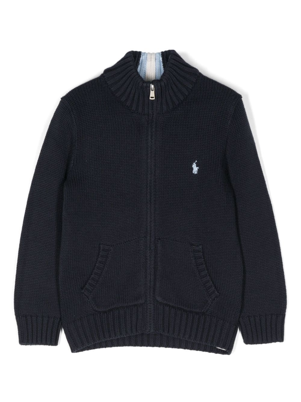 Ralph Lauren Kids Polo Pony-embroidered cardigan - Blue von Ralph Lauren Kids