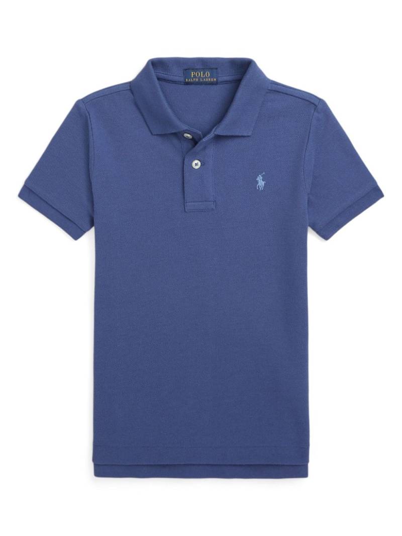 Ralph Lauren Kids Polo Pony-embroidered cotton polo shirt - Blue von Ralph Lauren Kids