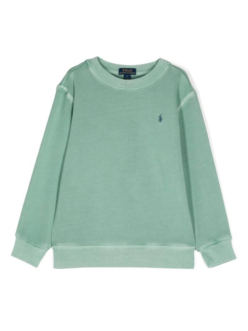 POLO RALPH LAUREN KIDS Polo Pony-embroidered crew-neck sweatshirt - Green von POLO RALPH LAUREN KIDS