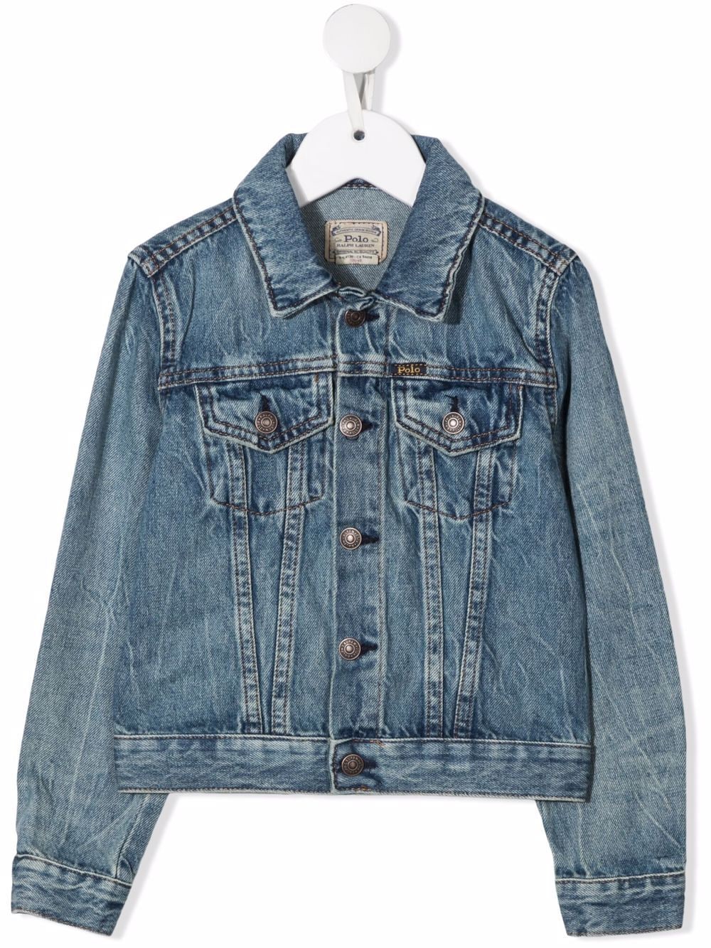 Ralph Lauren Kids Polo Pony-embroidered denim jacket - Blue von Ralph Lauren Kids