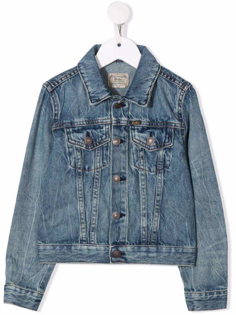 POLO RALPH LAUREN KIDS Polo Pony-embroidered denim jacket - Blue von POLO RALPH LAUREN KIDS