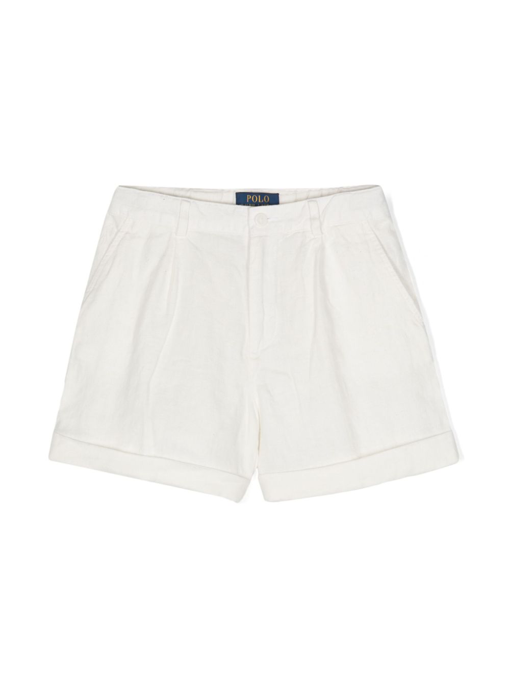 POLO RALPH LAUREN KIDS Polo Pony-embroidered linen shorts - White von POLO RALPH LAUREN KIDS