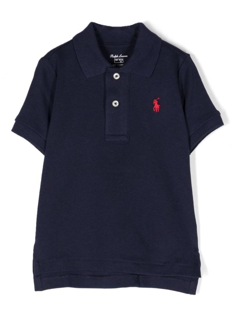 Ralph Lauren Kids Polo Pony-embroidered polo shirt - Blue von Ralph Lauren Kids