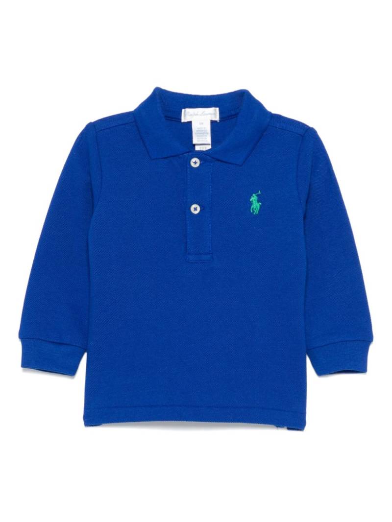 POLO RALPH LAUREN KIDS Polo Pony-embroidered polo top - Blue von POLO RALPH LAUREN KIDS