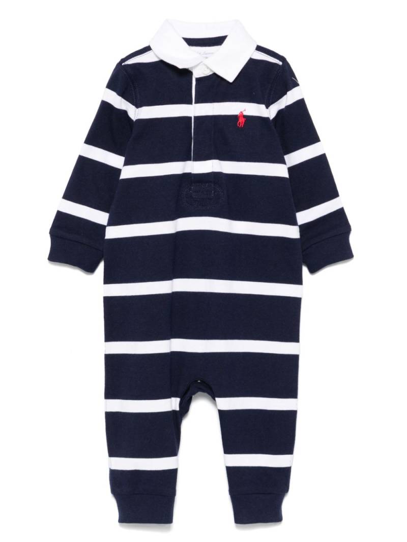 POLO RALPH LAUREN KIDS Polo Pony-embroidered romper - Blue von POLO RALPH LAUREN KIDS