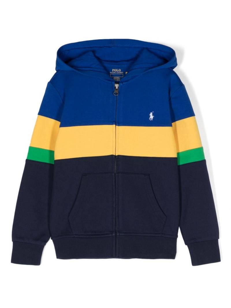 POLO RALPH LAUREN KIDS Polo Pony-embroidered zip-up hoodie - Blue von POLO RALPH LAUREN KIDS