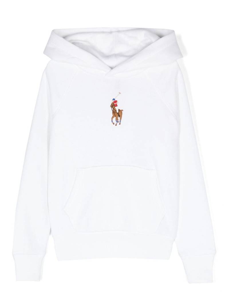 Ralph Lauren Kids Polo Pony jersey hoodie - White von Ralph Lauren Kids