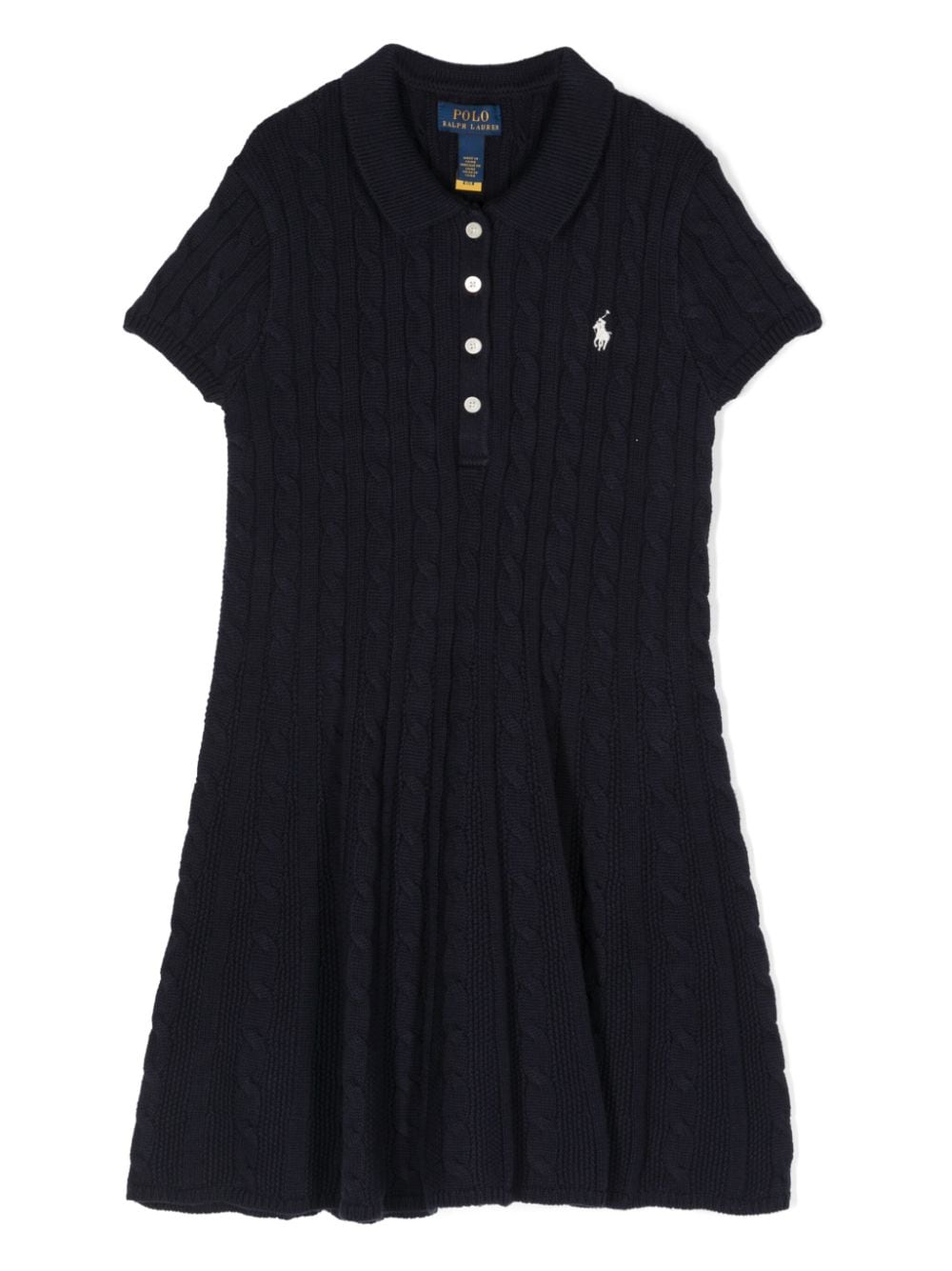 Ralph Lauren Kids Polo Pony knitted polo dress - Blue von Ralph Lauren Kids