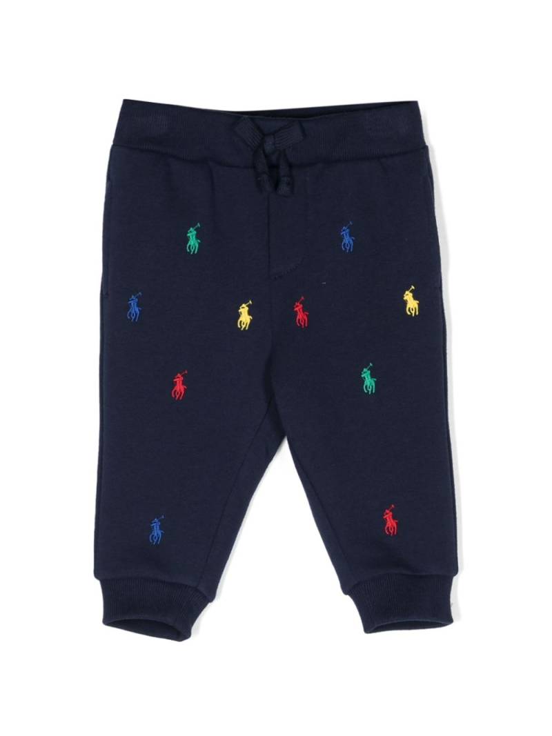 Ralph Lauren Kids Polo-Pony-motif jersey trousers - Blue von Ralph Lauren Kids