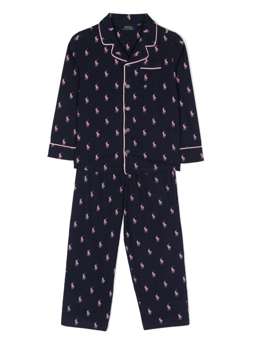 Ralph Lauren Kids Polo Pony-motif pajama set - Blue von Ralph Lauren Kids