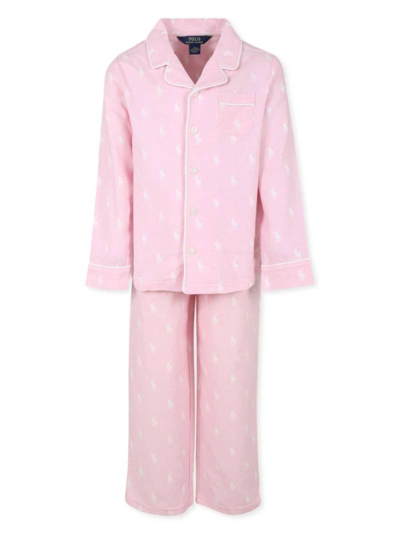 Ralph Lauren Kids Polo Pony-motif pajama set - Pink von Ralph Lauren Kids