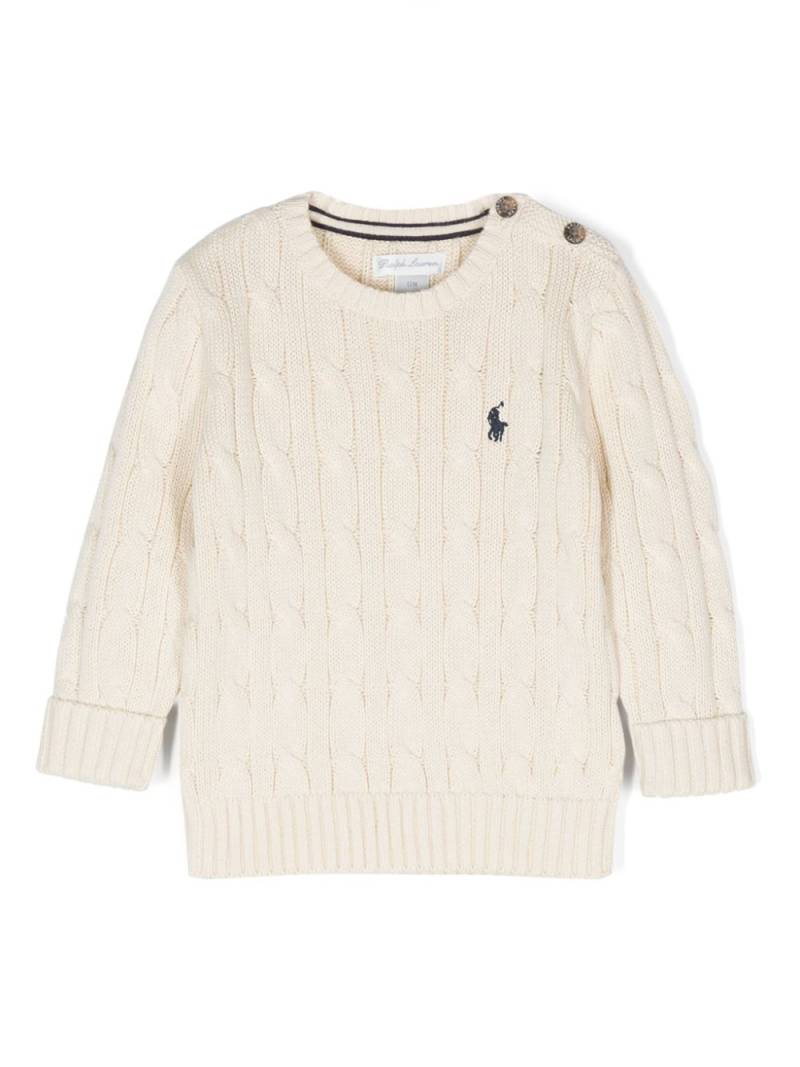 POLO RALPH LAUREN KIDS Polo Pony-motif sweater - Neutrals von POLO RALPH LAUREN KIDS