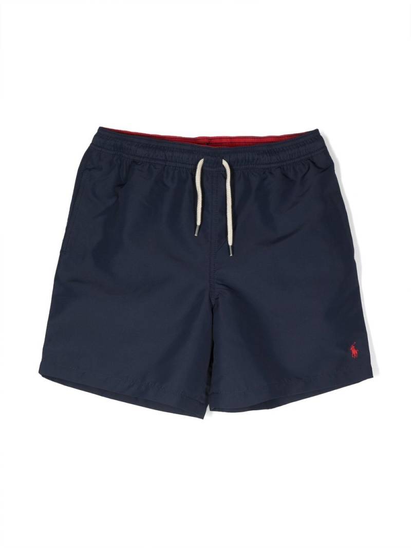 POLO RALPH LAUREN KIDS Polo Pony motif swim shorts - Blue von POLO RALPH LAUREN KIDS