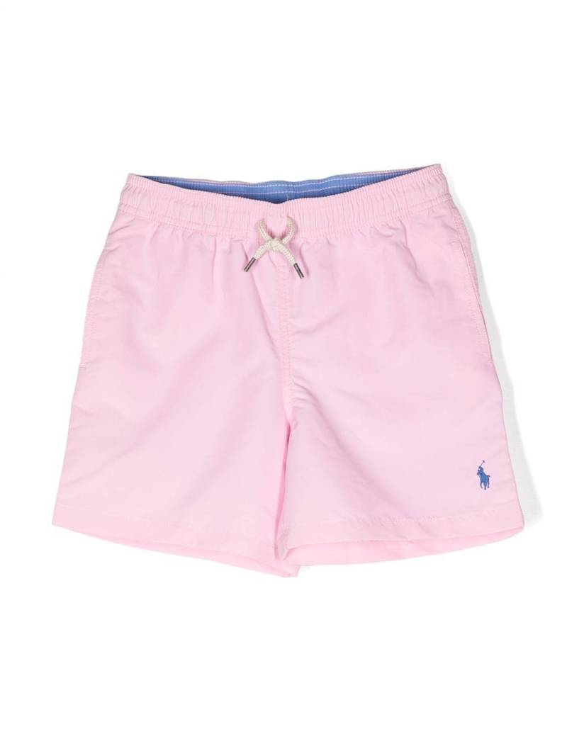 POLO RALPH LAUREN KIDS Polo Pony motif swim shorts - Pink von POLO RALPH LAUREN KIDS