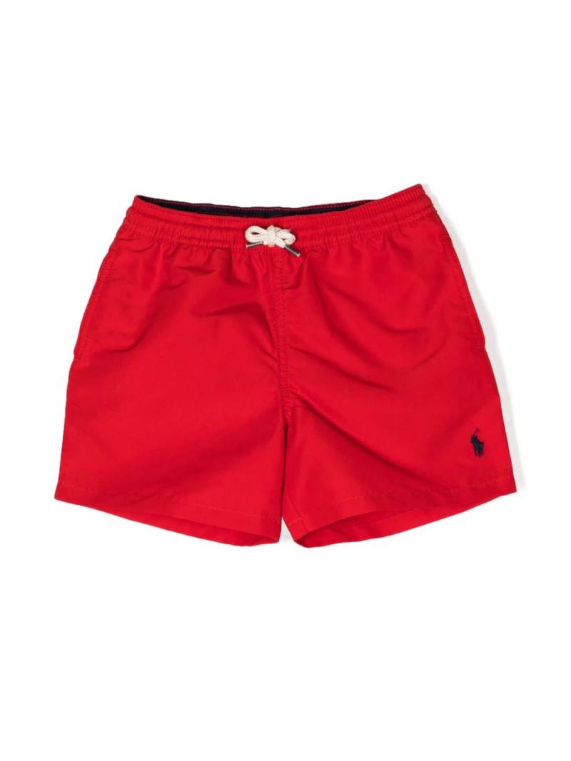 Ralph Lauren Kids Polo Pony-motif swim shorts - Red von Ralph Lauren Kids