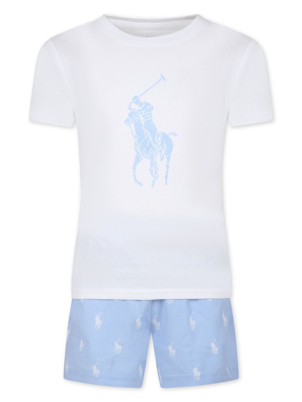 POLO RALPH LAUREN KIDS Polo Pony-print cotton pyjama set - White von POLO RALPH LAUREN KIDS