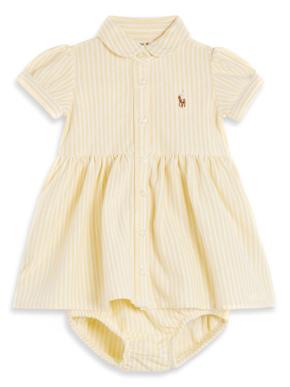 Ralph Lauren Kids Polo Pony striped dress - Yellow von Ralph Lauren Kids