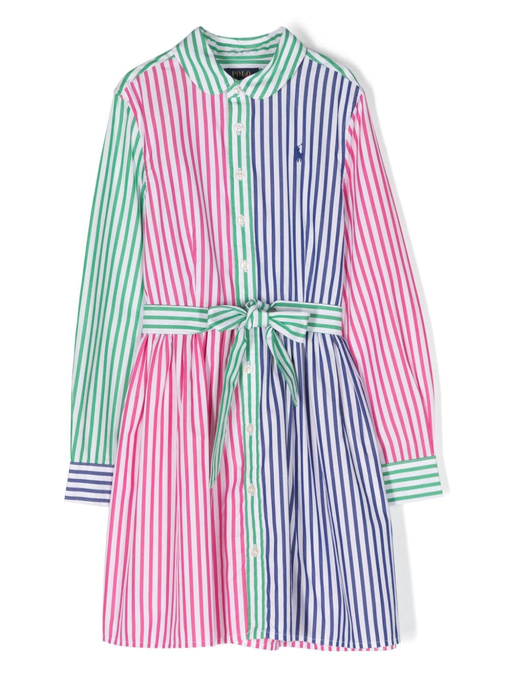 POLO RALPH LAUREN KIDS Polo Pony striped shirt dress - White von POLO RALPH LAUREN KIDS