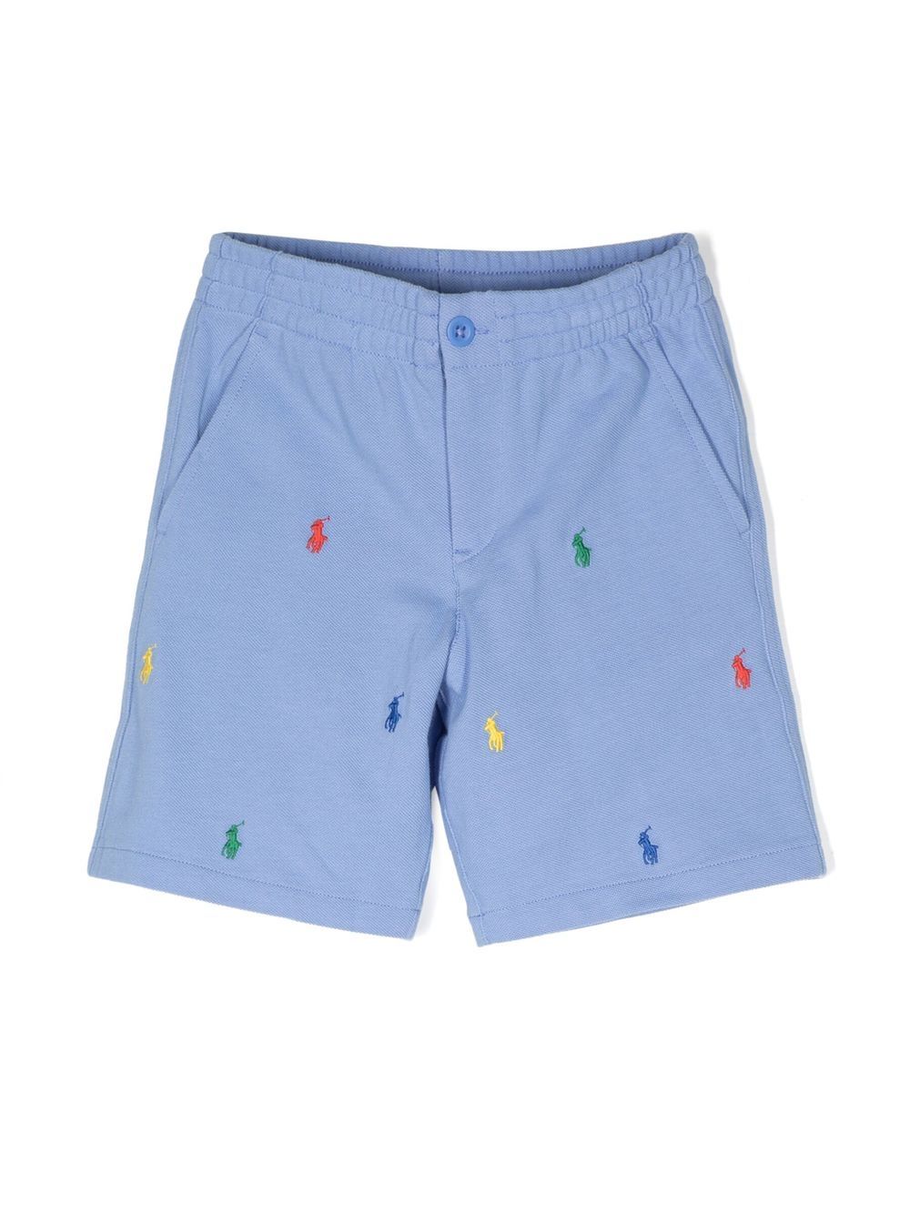 POLO RALPH LAUREN KIDS Prepster logo-embroidered athletic shorts - Blue von POLO RALPH LAUREN KIDS