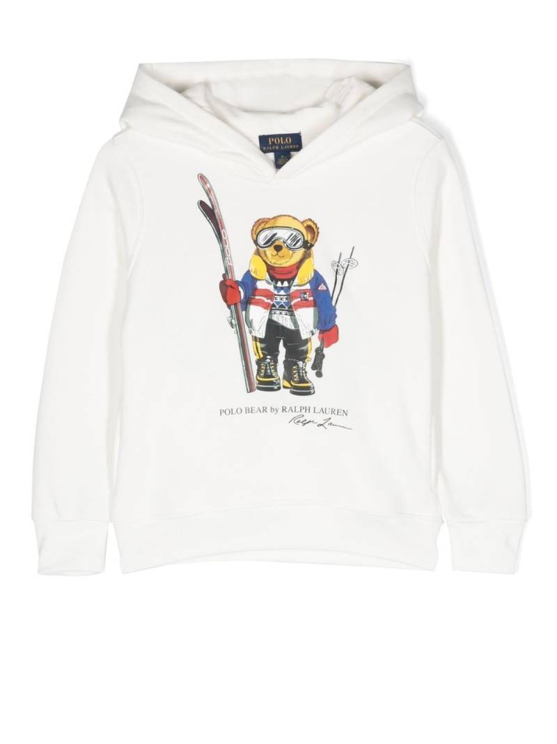 Ralph Lauren Kids Ski Polo Bear hoodie - White von Ralph Lauren Kids