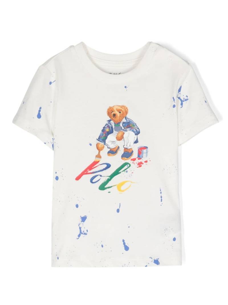 Ralph Lauren Kids Teddy Bear cotton T-shirt - White von Ralph Lauren Kids