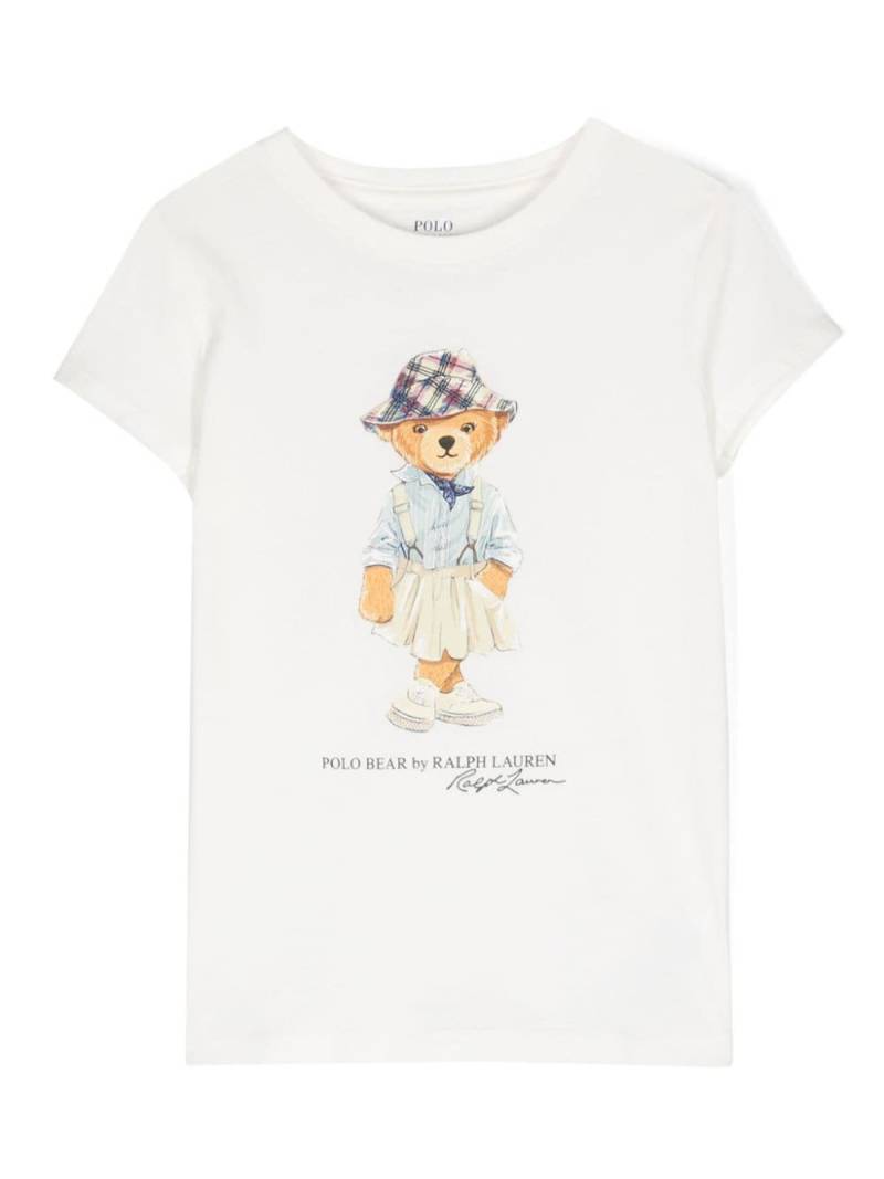 Ralph Lauren Kids Teddy Bear-print cotton T-shirt - White von Ralph Lauren Kids