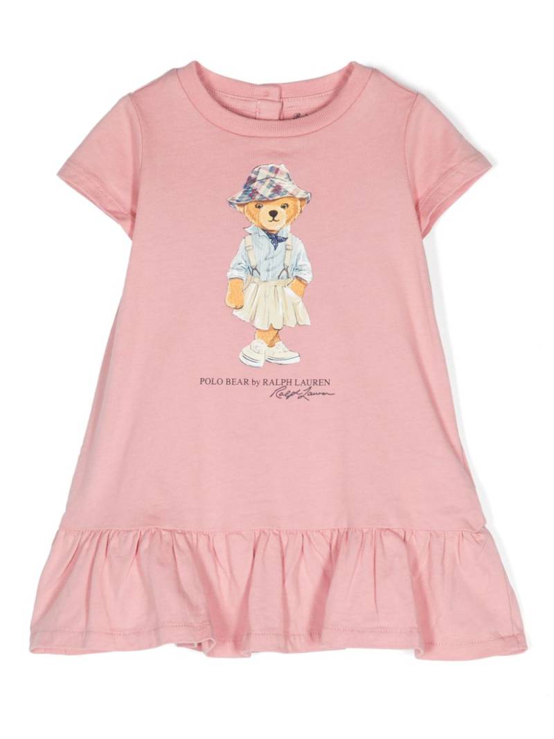 POLO RALPH LAUREN KIDS Teddy Bear-print cotton dress - Pink von POLO RALPH LAUREN KIDS