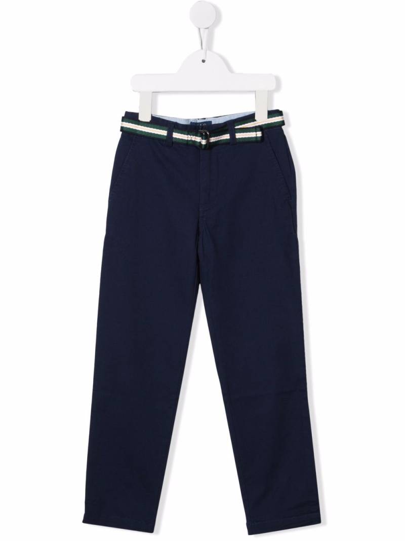 POLO RALPH LAUREN KIDS belted straight leg chinos - Blue von POLO RALPH LAUREN KIDS