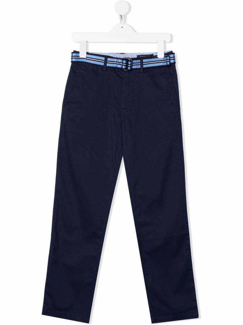 POLO RALPH LAUREN KIDS belted-waist trousers - Blue von POLO RALPH LAUREN KIDS