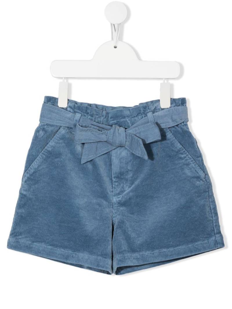 POLO RALPH LAUREN KIDS bow-detail corduroy shorts - Blue von POLO RALPH LAUREN KIDS