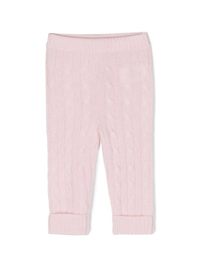 Ralph Lauren Kids cable-knit cashmere leggings - Pink von Ralph Lauren Kids