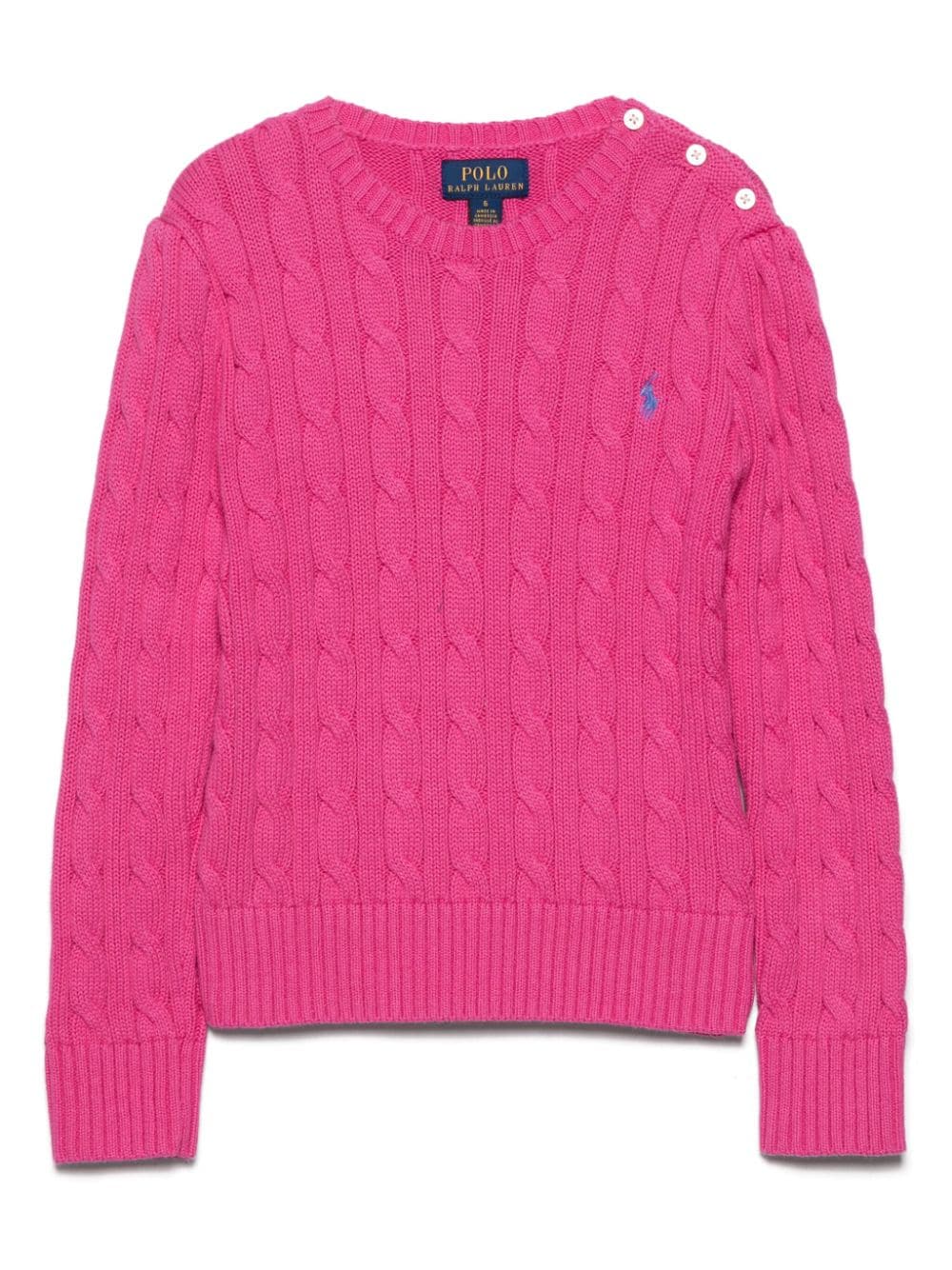 Ralph Lauren Kids cable-knit cotton jumper - Pink von Ralph Lauren Kids