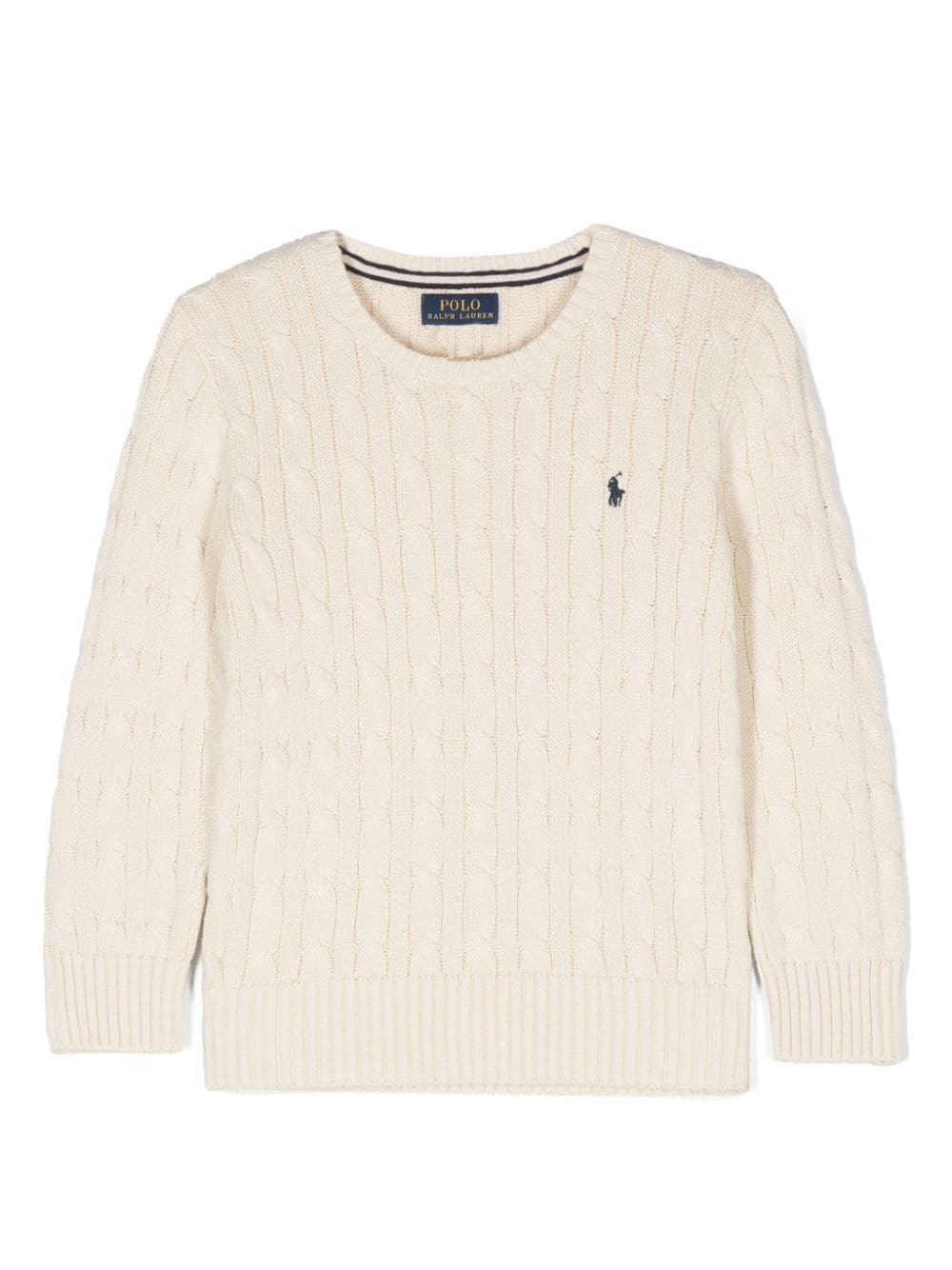 Ralph Lauren Kids cable-knit cotton sweater - Neutrals von Ralph Lauren Kids