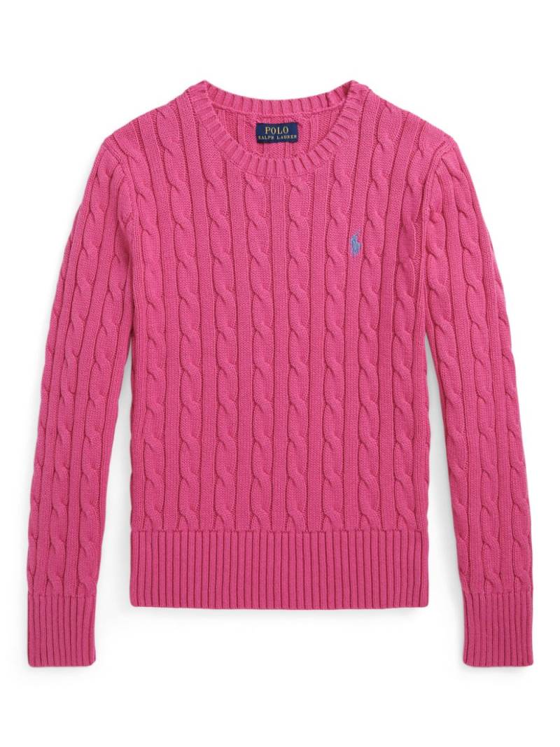 POLO RALPH LAUREN KIDS cable-knit jumper - Pink von POLO RALPH LAUREN KIDS