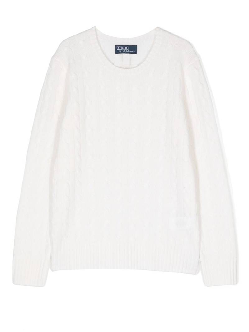 POLO RALPH LAUREN KIDS cashmere cable-knit jumper - White von POLO RALPH LAUREN KIDS