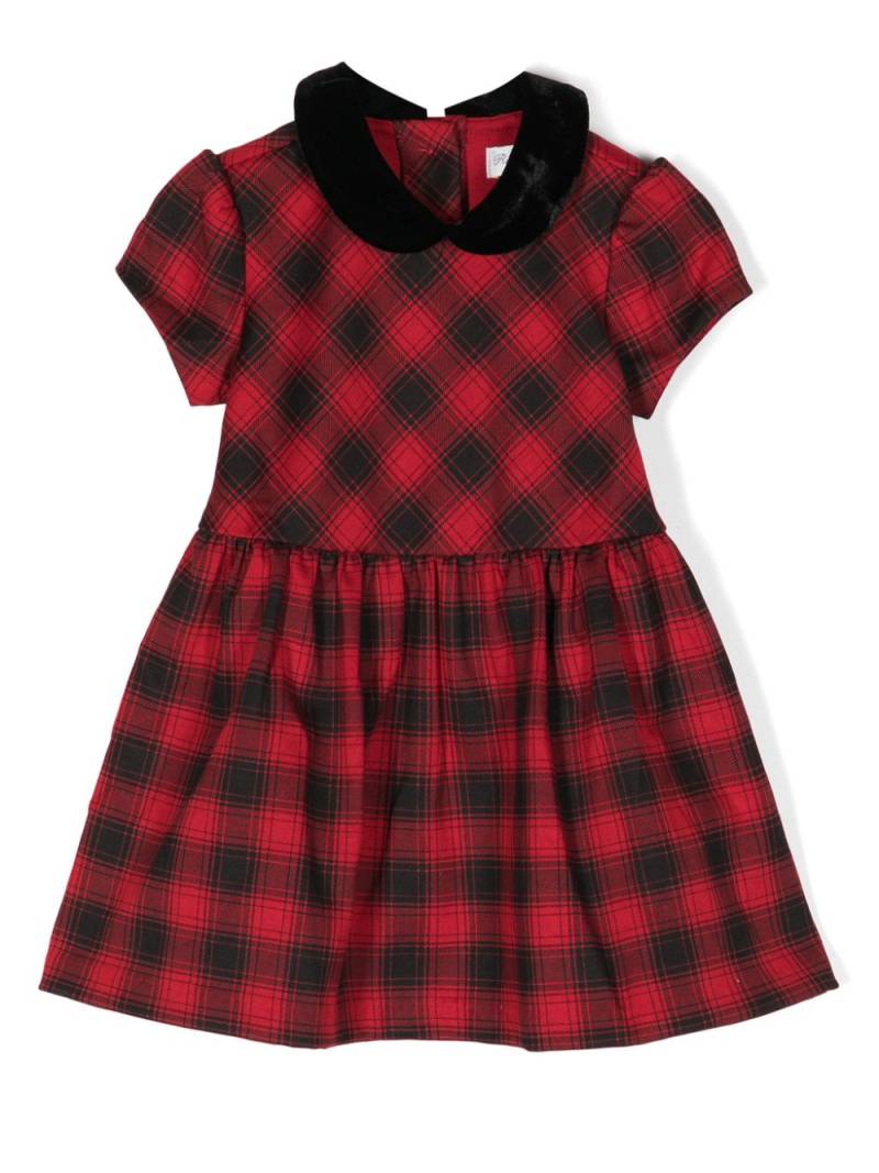 POLO RALPH LAUREN KIDS checked stretch-ponte dress - Red von POLO RALPH LAUREN KIDS