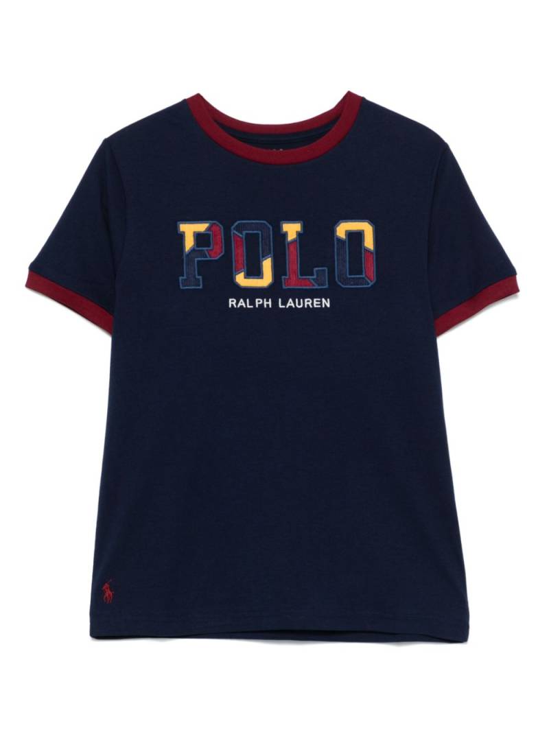 POLO RALPH LAUREN KIDS corduroy-logo cotton T-shirt - Blue von POLO RALPH LAUREN KIDS