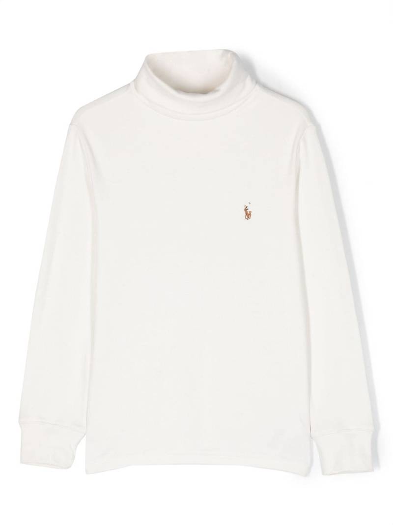 Ralph Lauren Kids cotton roll-neck jumper - White von Ralph Lauren Kids